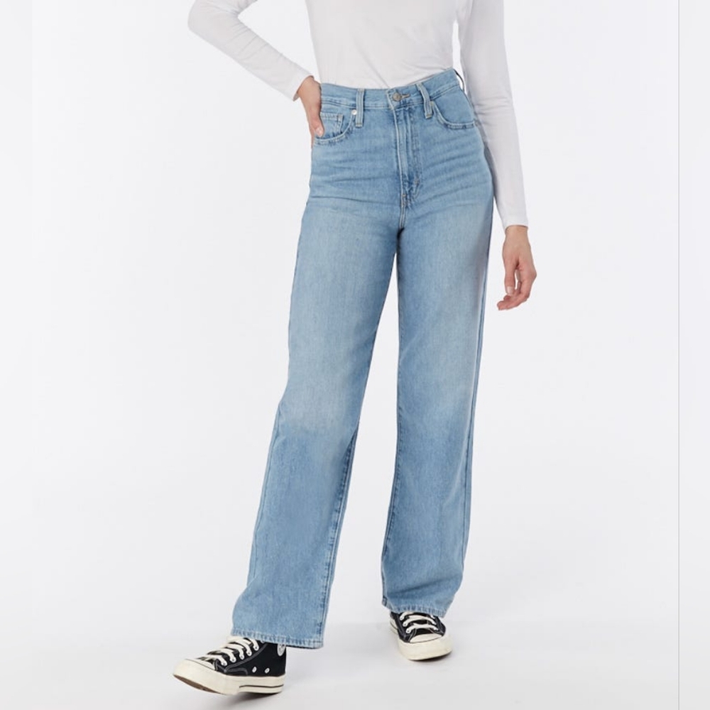 Levi's High Waisted Straight Jeans, 26x31, Light Wash
